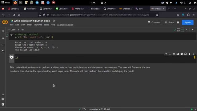 write and run python code with google Bard نوشتن و ران کردن کد پایتون با گوگل بارد смотреть онлайн