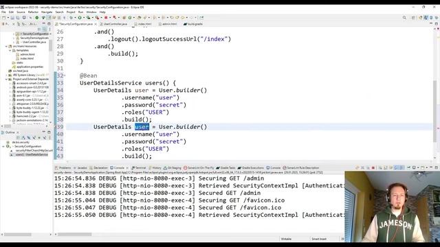 Spring Security 6: Users with roles for authorization and authentication in Spring Boot 3 & Java 17 смотреть онлайн