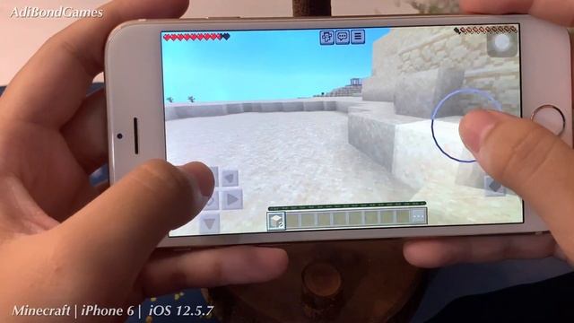 Game Test Minecraft on iPhone 6 ios 12.5.7 смотреть онлайн