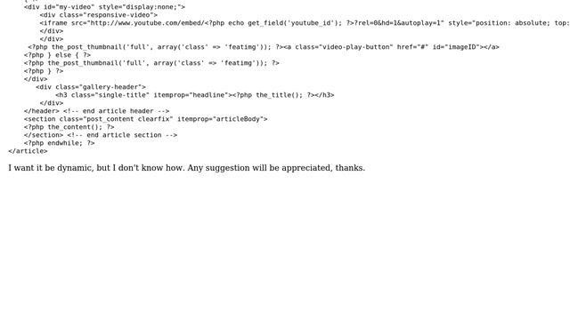 Wordpress: Use Click Image to Play Youtube Video in a Wordpress Loop смотреть онлайн
