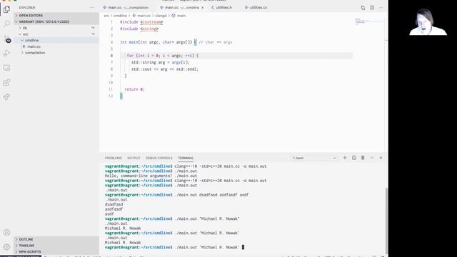 0129b: Passing arguments to main смотреть онлайн