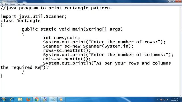 rectangle pattern program in java смотреть онлайн