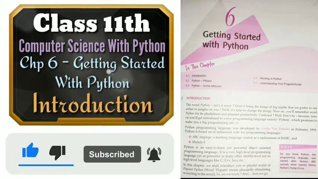 Class 11th Computer Science With Python Chapter 6 - Get Started With Python #1??? смотреть онлайн