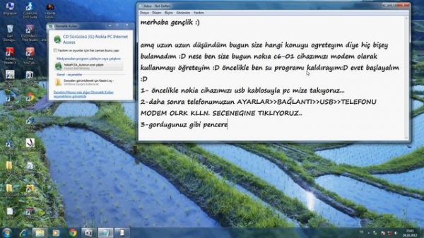nokia c6-01 modem olarak kullanma