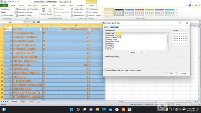 SECTION 6 Excel 2010 የሰንጠረዥን ስታይል መቀያየር በአማርኛ TABLE STYLE AND FORMATTING TUTORIAL IN AMHARIC смотреть онлайн
