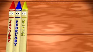 Months of the Year Crayons | 12 Months of Year for Kids | Learn the Months