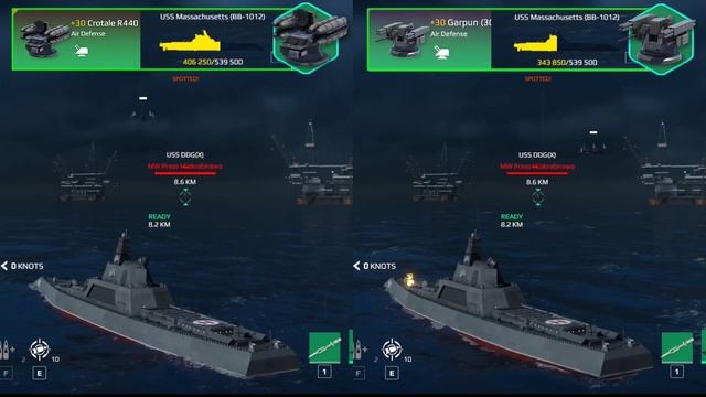 Crotale R440 Vs Garpun(30mm) | Air Defense Comparison | Modern Warships смотреть онлайн