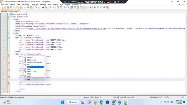 BOOTSTRAP 5 BREADCRUMB смотреть онлайн