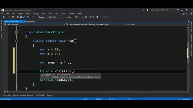 area of rectangle in c# смотреть онлайн