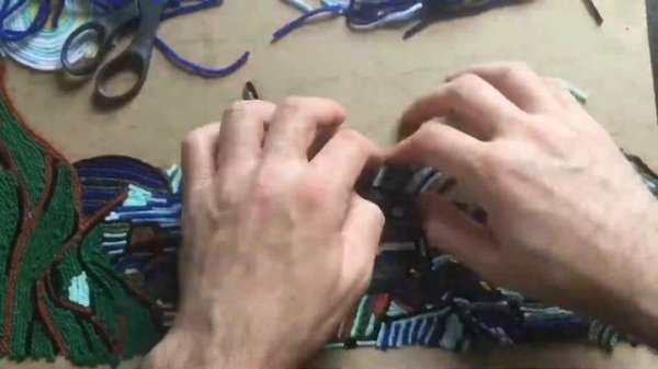 Starry Night Yarn Painting Time Lapse: Final ?????