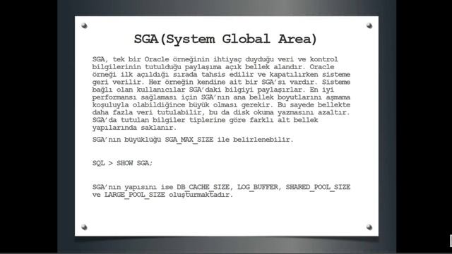 Oracle DBA : SGA nedir? смотреть онлайн