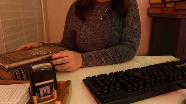 ASMR Librarian Roleplay??Soft-Spoken • Writing • Slow Typing • Page Flipping • Stamping смотреть онлайн