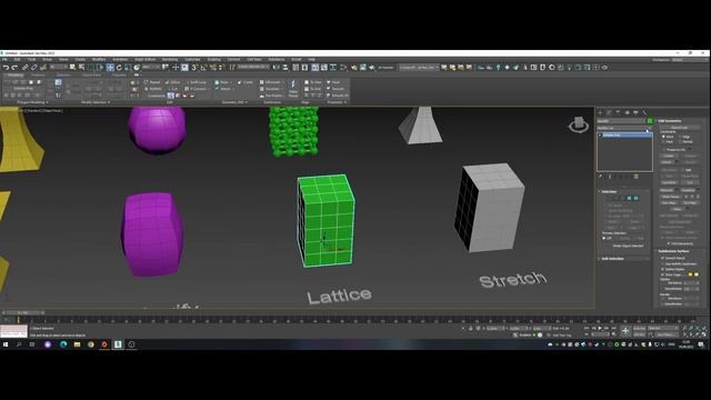 Модификаторы в 3Ds max. Bend, Twist, Taper, Spherify, Lattice, Stretch смотреть онлайн