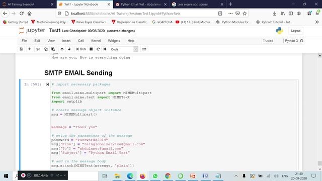 26 Python Sending Email using SMTP смотреть онлайн