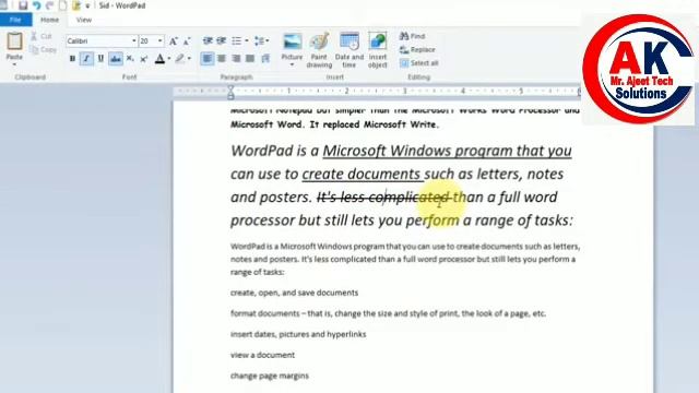 wordpad complete tutorial in Hindi। how to use wordpad। by ajeet sir смотреть онлайн