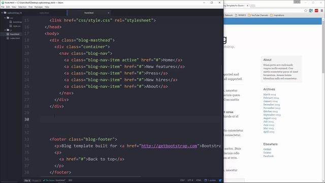Wordpress Theme With Bootstrap [1] - Intro and HTML смотреть онлайн