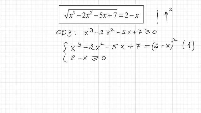 Иррациональное уравнение - решение без помощи ОДЗ