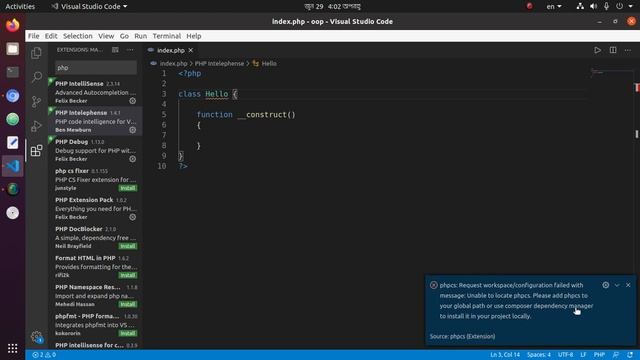 visual studio code showing errors on class declaration '{' expected .php '}' expected .php | fixed смотреть онлайн