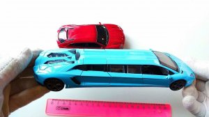 ЛИМУЗИН Lamborghini Aventador Limo! Со светом и звуком! Обзор модельки машинки.