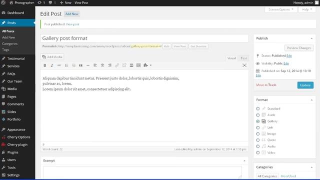 WordPress. How To Use Blog Posts Formats смотреть онлайн