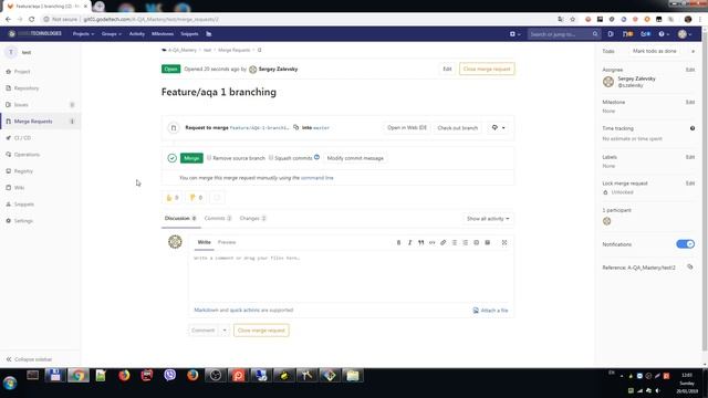 03 Git demo branching смотреть онлайн