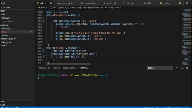 Discord JS V12 | AFK Command смотреть онлайн