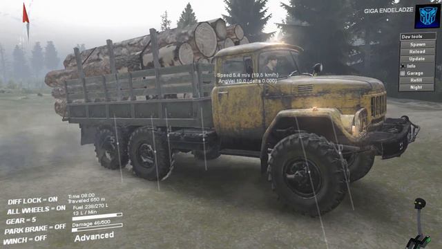 spintires mod zil-131 смотреть онлайн