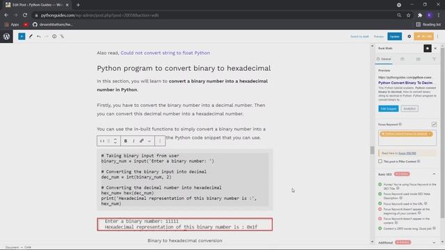 How to convert binary to decimal in Python | Python convert binary to decimal смотреть онлайн
