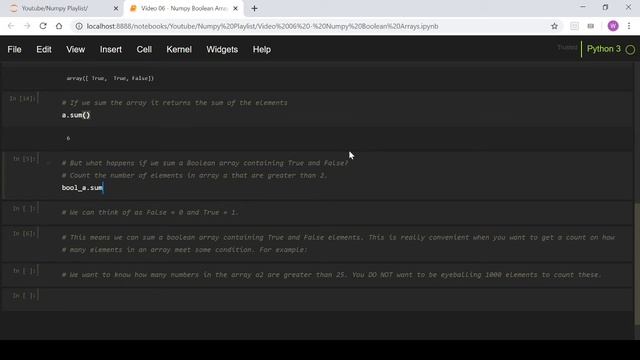 Python - Numpy for Actuaries - Boolean Arrays смотреть онлайн