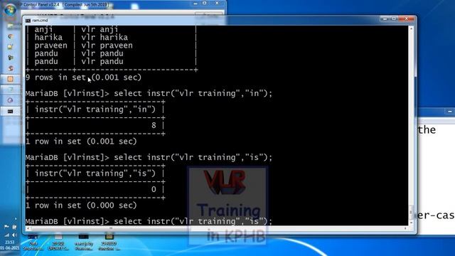 INSTR,INSERT,LCASE,LEFT,LENGTH,LOCATEt functions sql videos in telugu 29 смотреть онлайн