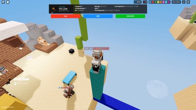 ADMIN TOOL BANNING CHEATERS | Roblox BedWars смотреть онлайн