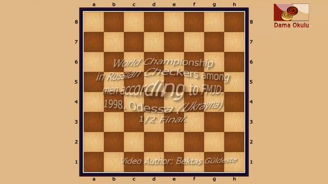 Boiko Sergey (UKR) - Doska Ion (MDA). World_Russian Checkers_Men-1998. Semifinal. смотреть онлайн