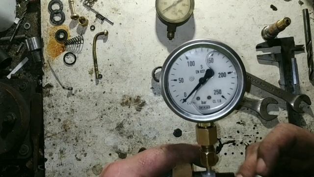 Новый штуцер для ВД насоса, испытание/New fitting for VD pump, testing смотреть онлайн