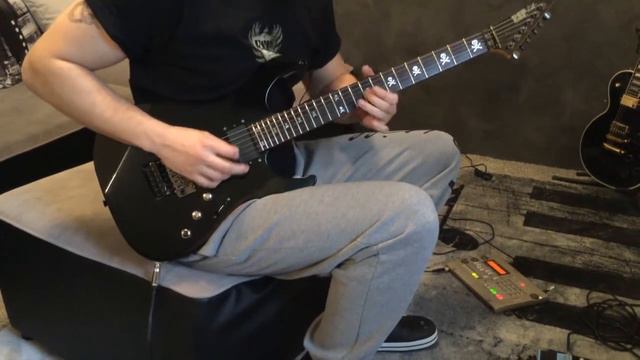 Unforgiven solo cover on Kirk's guitar ESP KH-2 смотреть онлайн