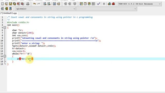 Count vowel and consonants in string using pointer in c programming смотреть онлайн