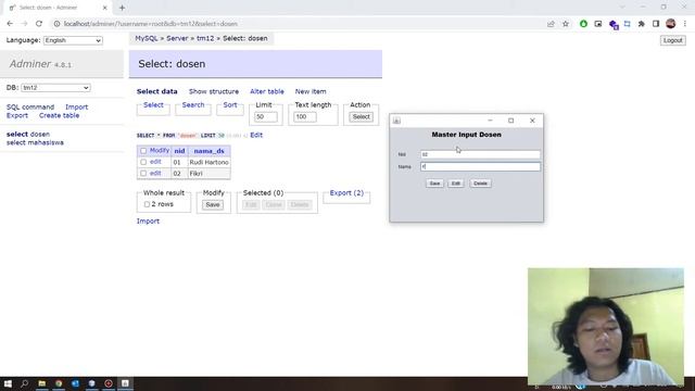 CRUD Master Dosen Java Netbeans with Hibernate смотреть онлайн