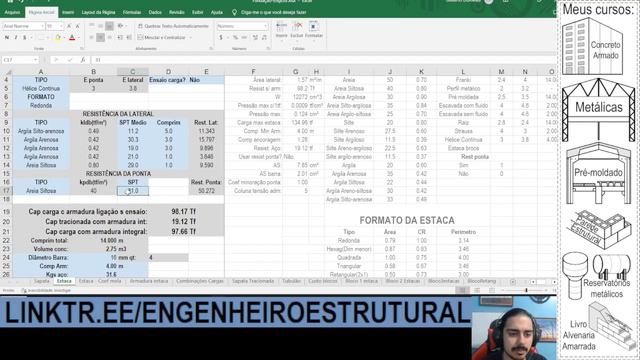 Dimensionamento e detalhamento Estaca hélice - Eng. Estrutural смотреть онлайн