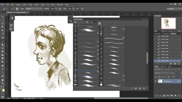 RM Photoshop Brushes 2020 - perfect pressure flexibility demostration
