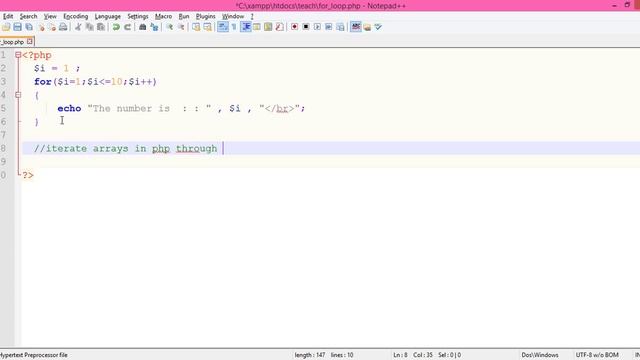 Chapter 8 PHP For Loop смотреть онлайн