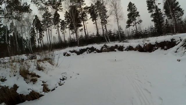 Поиск щуки на микроречке по льду смотреть онлайн