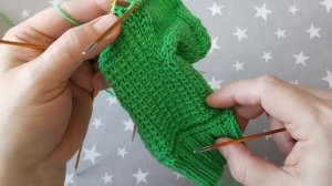 Роскошные носочки, самый простой узор для кругового вязания.