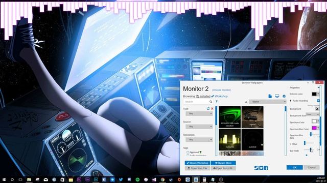 Wallpaper Engine - Customizable Top Audio Visualizer смотреть онлайн