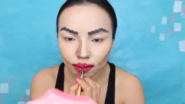 Pixel Face Makeup Tutorial !!! смотреть онлайн