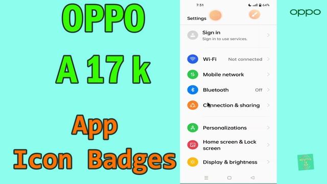 Oppo A17k App Icon Badges || How To Turn On Notification Number Icon смотреть онлайн