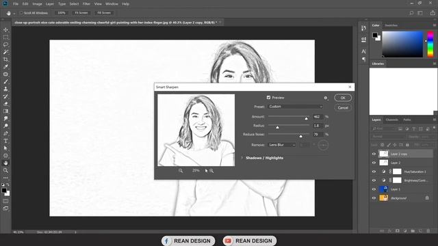 How to convert photo to pencil sketch in Adobe Photoshop смотреть онлайн
