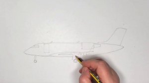 Как нарисовать самолёт бизнес класса Бомбардье Bombardier Challenger 605 поэтапно | Видео урок