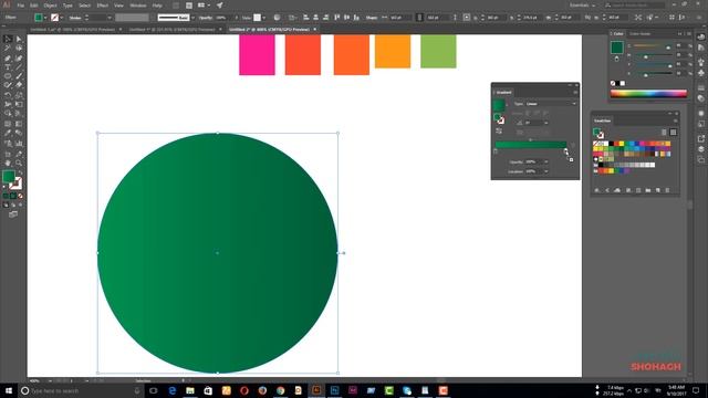 Adobe Illustrator CC Gradient Tool Tutorial 2017 Class -17 смотреть онлайн