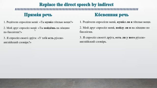 Прямая и косвенная речь. Reported Speech.