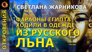 Фараоны Египта ходили в одежде из русского льна. Светлана Жарникова