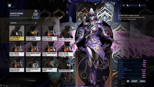 Warframe | Fashion Frame | Saryn Prime : Lunar Noble смотреть онлайн